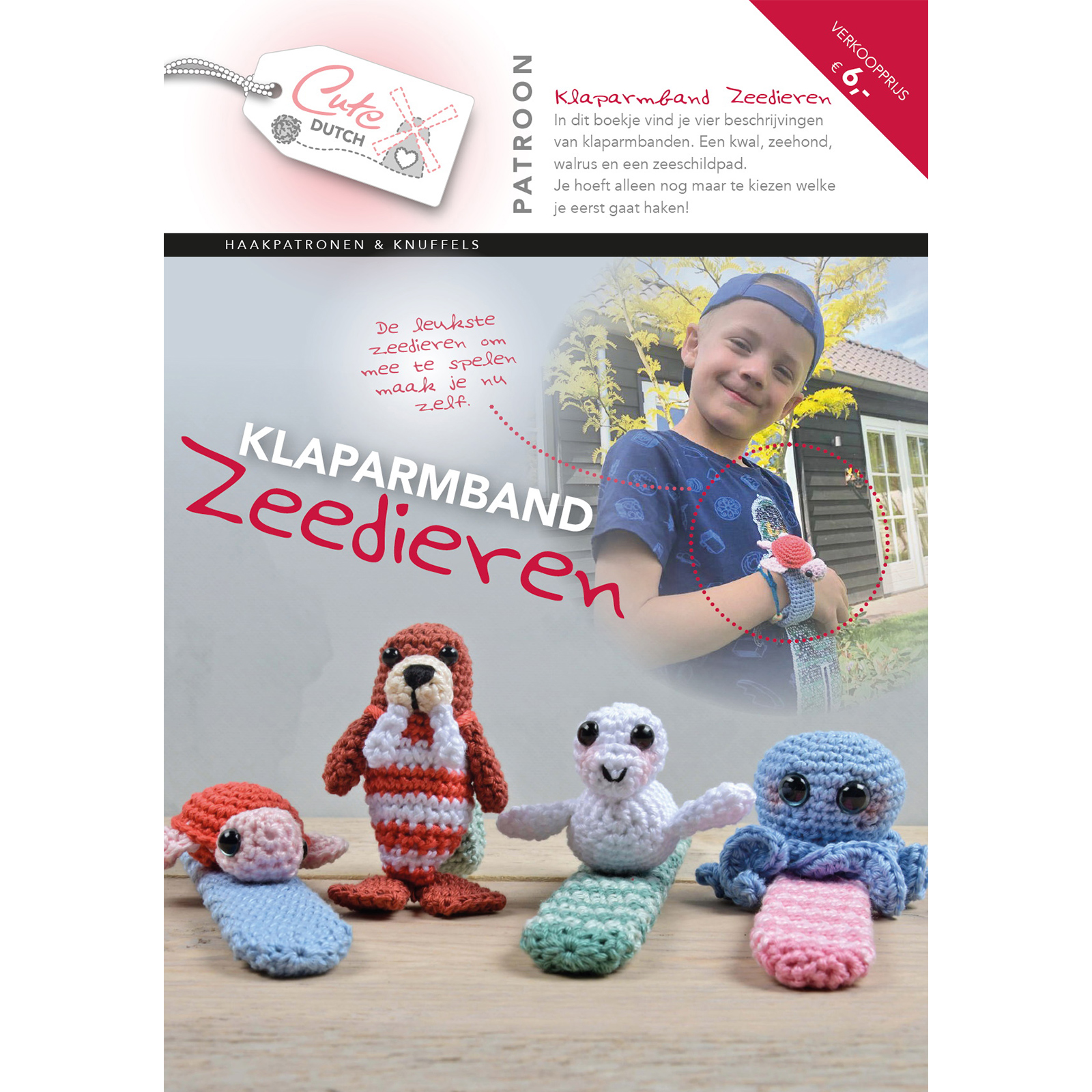 CuteDutch Patroonboekje Klaparmband Zeedieren - STUK