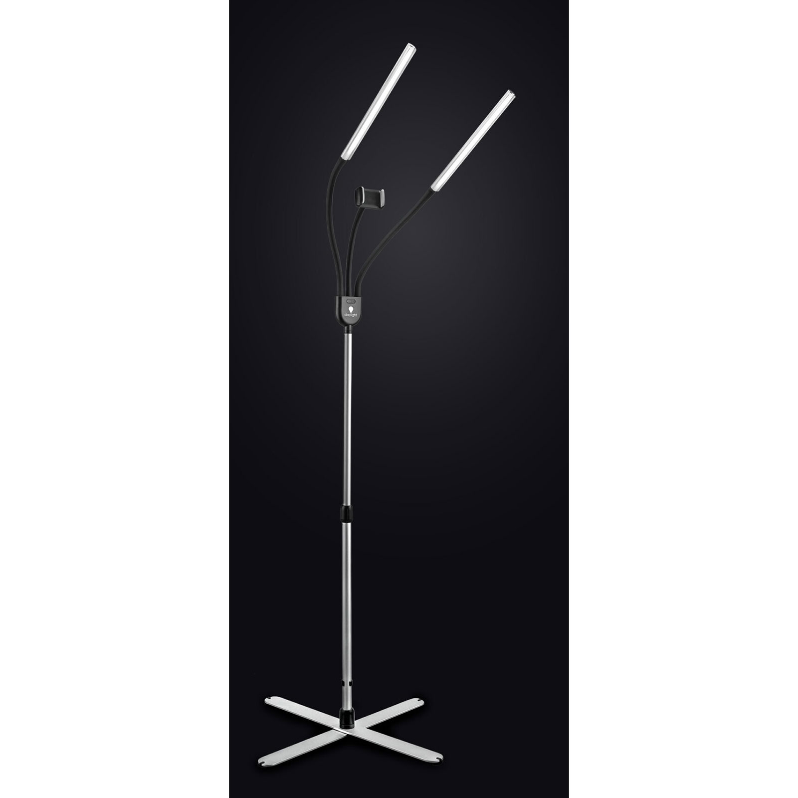 Daylight E35350 Gemini LED Vloerlamp met 2 draaibare lampenkappen - STUK