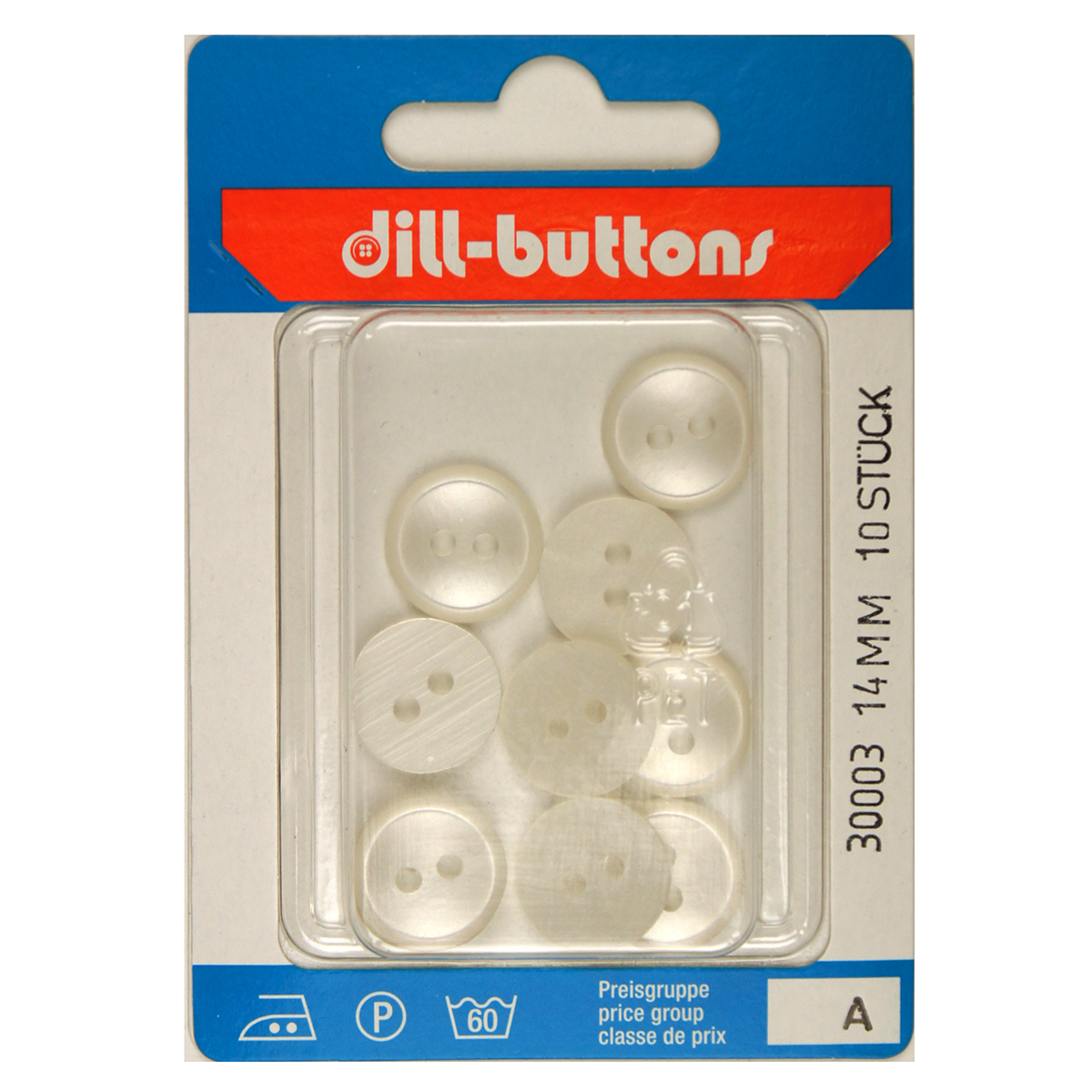 Dill 007.30003 Blouse knopen 2 gaats 14 mm - Kaart