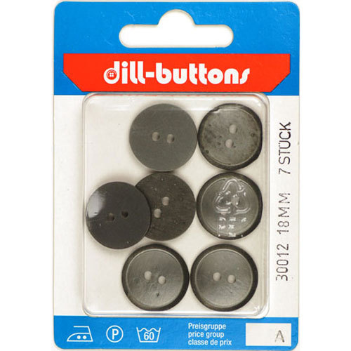 Dill 007.30012 Unigekleurde knopen 2 gaats 18 mm - Kaart
