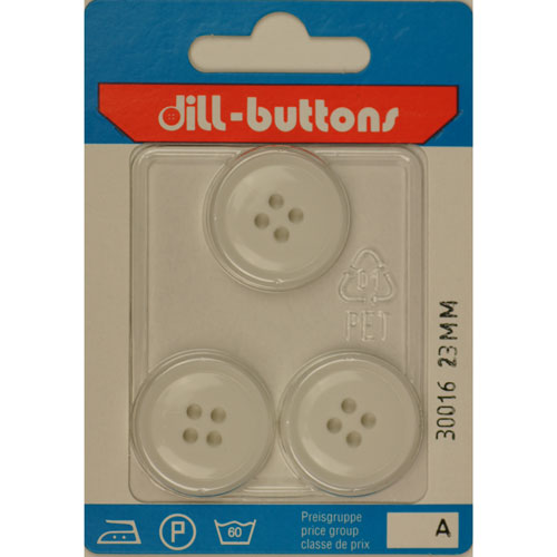 Dill 007.30016 Transparante knopen 4 gaats 23 mm - Kaart