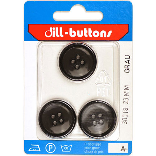 Dill 007.30018 Unigekleurde knopen 4 gaats 23 mm - Kaart