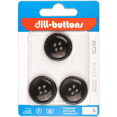 Dill 007.30020 Unigekleurde knopen 4 gaats 23 mm - Kaart
