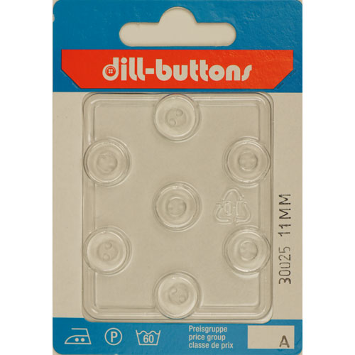 Dill 007.30025 Transparante knopen 2 gaats 11 mm - Kaart