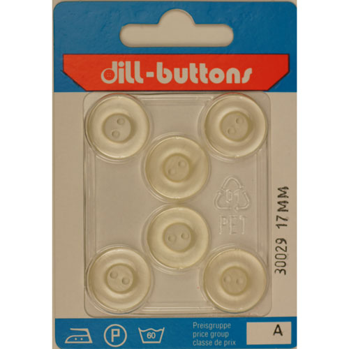Dill 007.30029 Transparante knopen 2 gaats 17 mm - Kaart