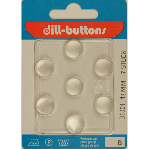 Dill 007.31001 Transparante knopen achtersteek 11 mm - Kaart