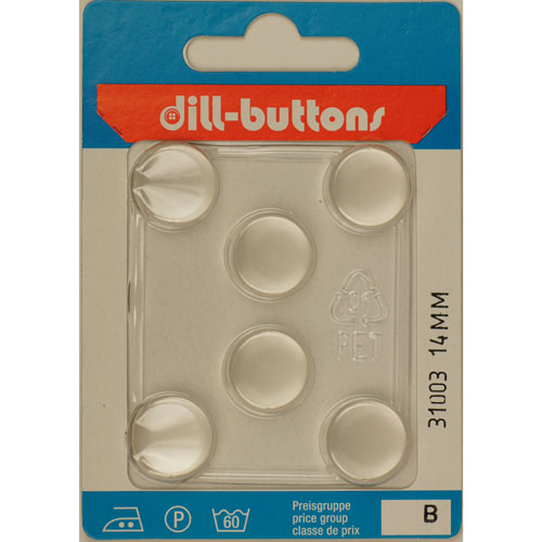 Dill 007.31003 Transparante knopen achtersteek 14 mm - Kaart