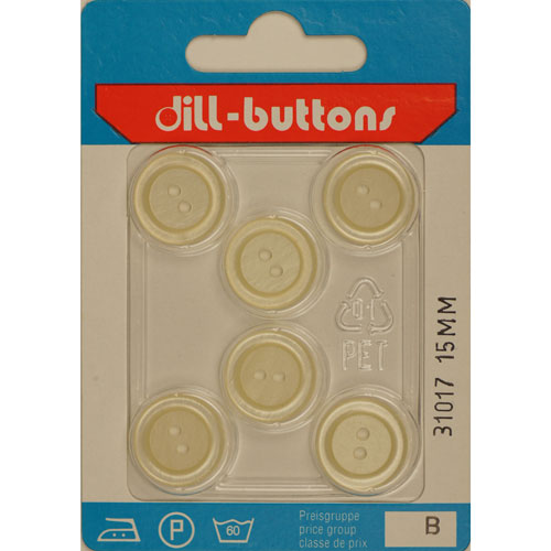 Dill 007.31017 Blouse knopen 2 gaats 15 mm - Kaart