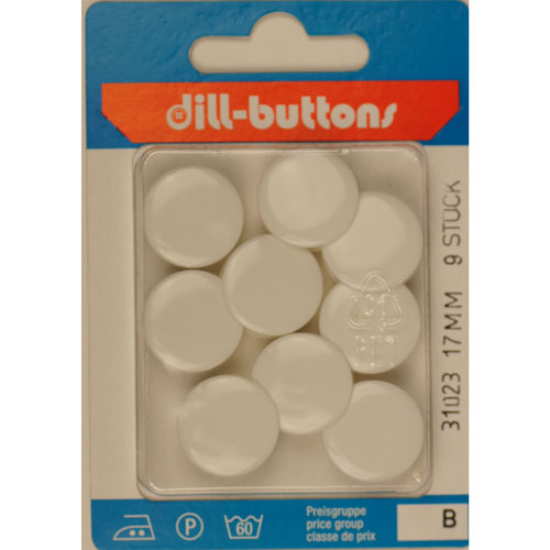 Dill 007.31023 Unigekleurde knopen achtersteek 17 mm - Kaart