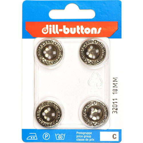 Dill 007.32011 Metalen knopen 4 gaats 18 mm - Kaart