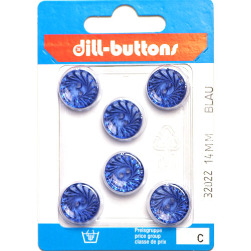 Dill 007.32022 Transparante knopen 2 gaats 14 mm - Kaart