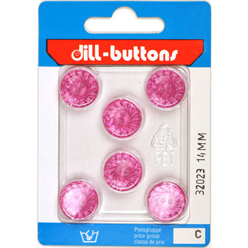 Dill 007.32023 Transparante knopen 2 gaats 14 mm - Kaart