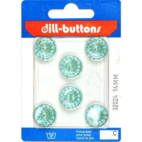 Dill 007.32024 Transparante knopen 2 gaats 14 mm - Kaart