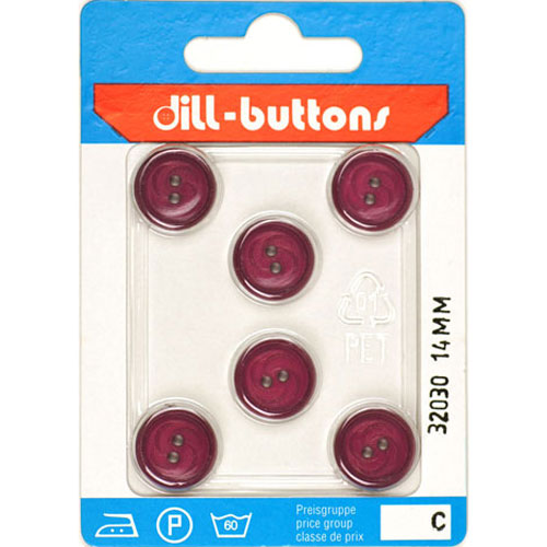 Dill 007.32030 Unigekleurde knopen 2 gaats 14 mm - Kaart
