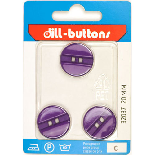 Dill 007.32037 Unigekleurde knopen 2 gaats 20 mm - Kaart
