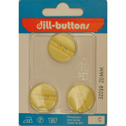 Dill 007.32039 Unigekleurde knopen 2 gaats 20 mm - Kaart