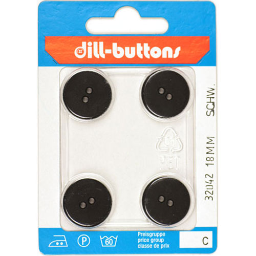 Dill 007.32042 Unigekleurde knopen 2 gaats 18 mm - Kaart