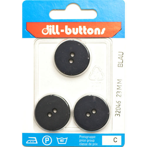 Dill 007.32046 Unigekleurde knopen 2 gaats 23 mm - Kaart