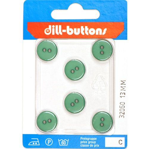 Dill 007.32050 Unigekleurde knopen 2 gaats 13 mm - Kaart