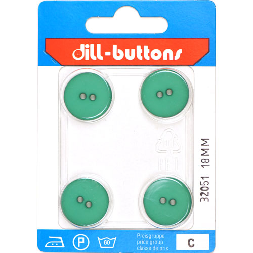 Dill 007.32051 Unigekleurde knopen 2 gaats 18 mm - Kaart
