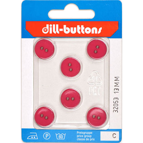 Dill 007.32053 Unigekleurde knopen 2 gaats 13 mm - Kaart