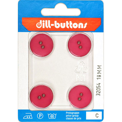 Dill 007.32054 Unigekleurde knopen 2 gaats 18 mm - Kaart
