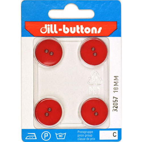 Dill 007.32057 Unigekleurde knopen 2 gaats 18 mm - Kaart