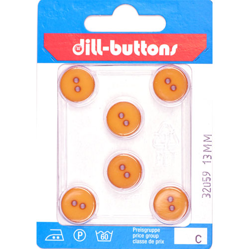 Dill 007.32059 Unigekleurde knopen 2 gaats 13 mm - Kaart