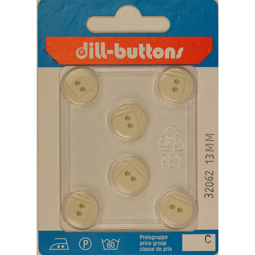Dill 007.32062 Unigekleurde knopen 2 gaats 13 mm - Kaart
