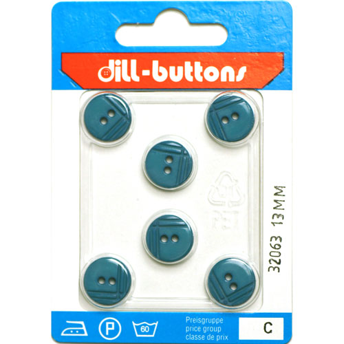 Dill 007.32063 Unigekleurde knopen 2 gaats 13 mm - Kaart