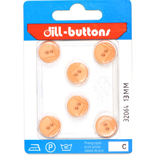 Dill 007.32064 Unigekleurde knopen 2 gaats 13 mm - Kaart
