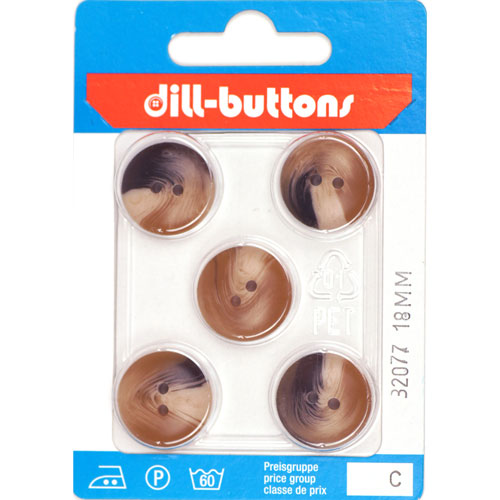 Dill 007.32077 Gemeleerde blazer knopen 2 gaats 18 mm - Kaart