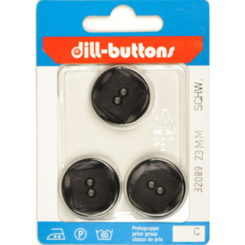 Dill 007.32089 Unigekleurde knopen 2 gaats 23 mm - Kaart