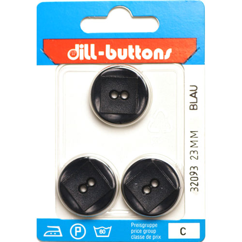 Dill 007.32093 Unigekleurde knopen 2 gaats 23 mm - Kaart