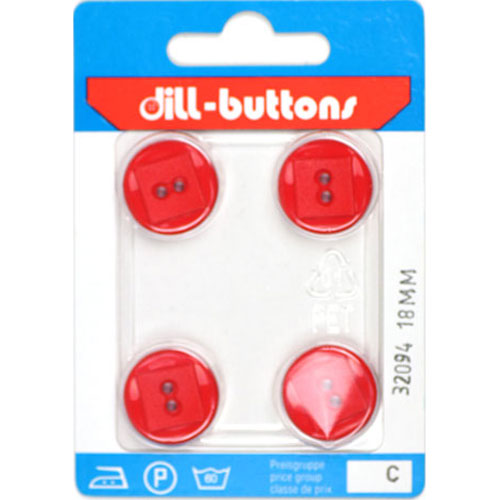 Dill 007.32094 Unigekleurde knopen 2 gaats 18 mm - Kaart