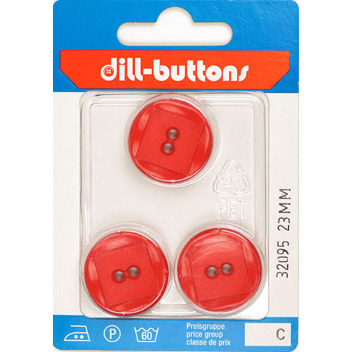Dill 007.32095 Unigekleurde knopen 2 gaats 23 mm - Kaart