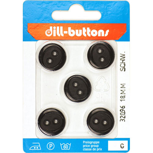 Dill 007.32096 Unigekleurde knopen 2 gaats 18 mm - Kaart