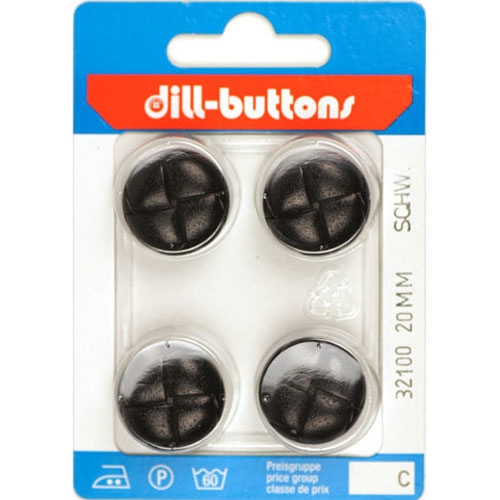 Dill 007.32100 Leren knopen achtersteek 20 mm - Kaart