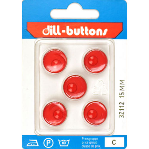Dill 007.32112 Unigekleurde knopen achtersteek 15 mm - Kaart