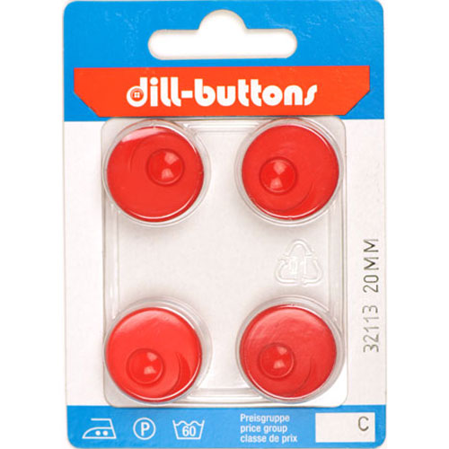 Dill 007.32113 Unigekleurde knopen achtersteek 20 mm - Kaart