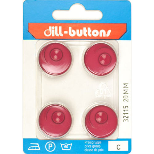 Dill 007.32115 Unigekleurde knopen achtersteek 20 mm - Kaart