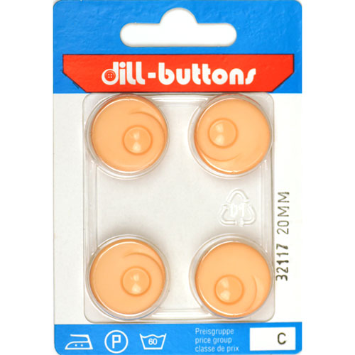 Dill 007.32117 Unigekleurde knopen achtersteek 20 mm - Kaart