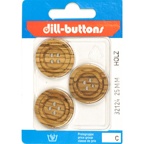 Dill 007.32124 Houten knopen 4 gaats 25 mm - Kaart