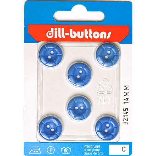 Dill 007.32145 Unigekleurde knopen 2 gaats 14 mm - Kaart