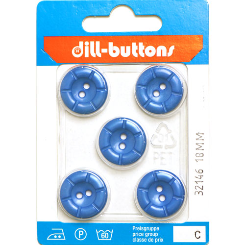 Dill 007.32146 Unigekleurde knopen 2 gaats 18 mm - Kaart