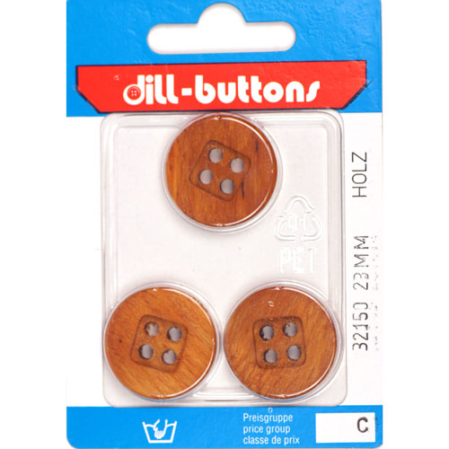 Dill 007.32150 Houten knopen 4 gaats 23 mm - Kaart