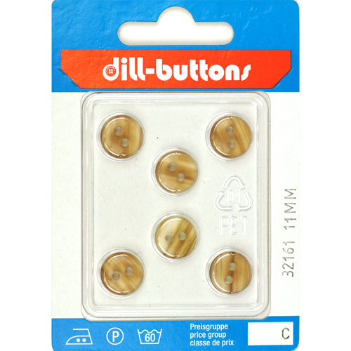 Dill 007.32161 Gemeleerde blazer knopen 2 gaats 11 mm - Kaart