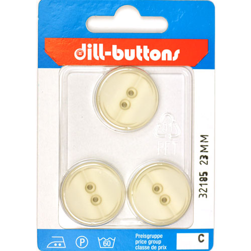 Dill 007.32185 Unigekleurde knopen 2 gaats 23 mm - Kaart