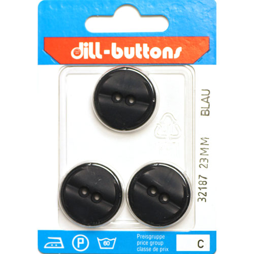 Dill 007.32187 Unigekleurde knopen 2 gaats 23 mm - Kaart