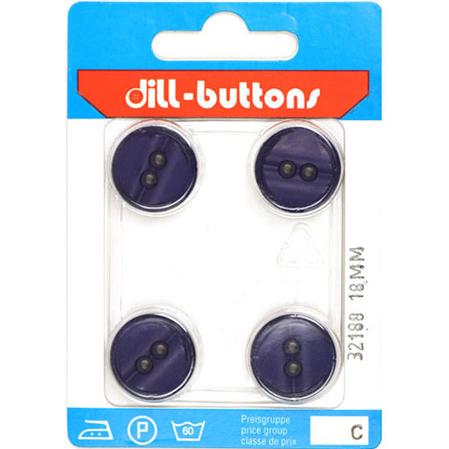 Dill 007.32188 Unigekleurde knopen 2 gaats 18 mm - Kaart